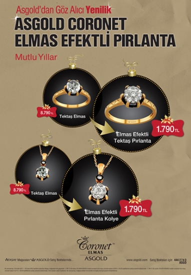 elmas efekli kolye