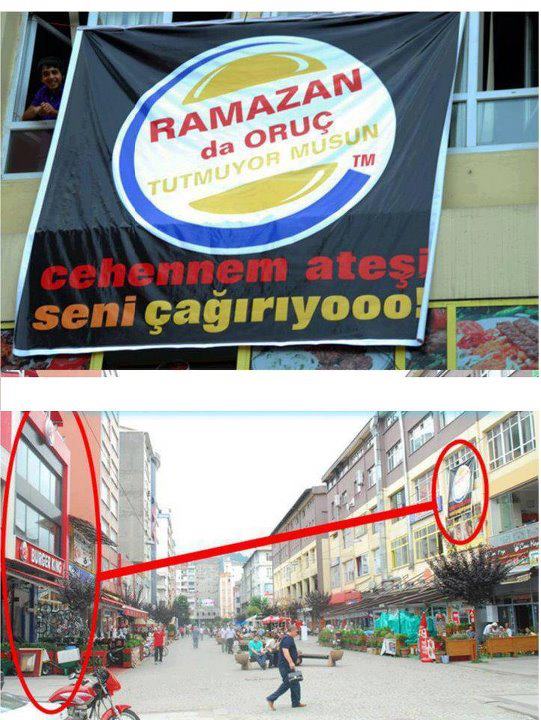 Hamburger Ramazan da Oruç Sloganı