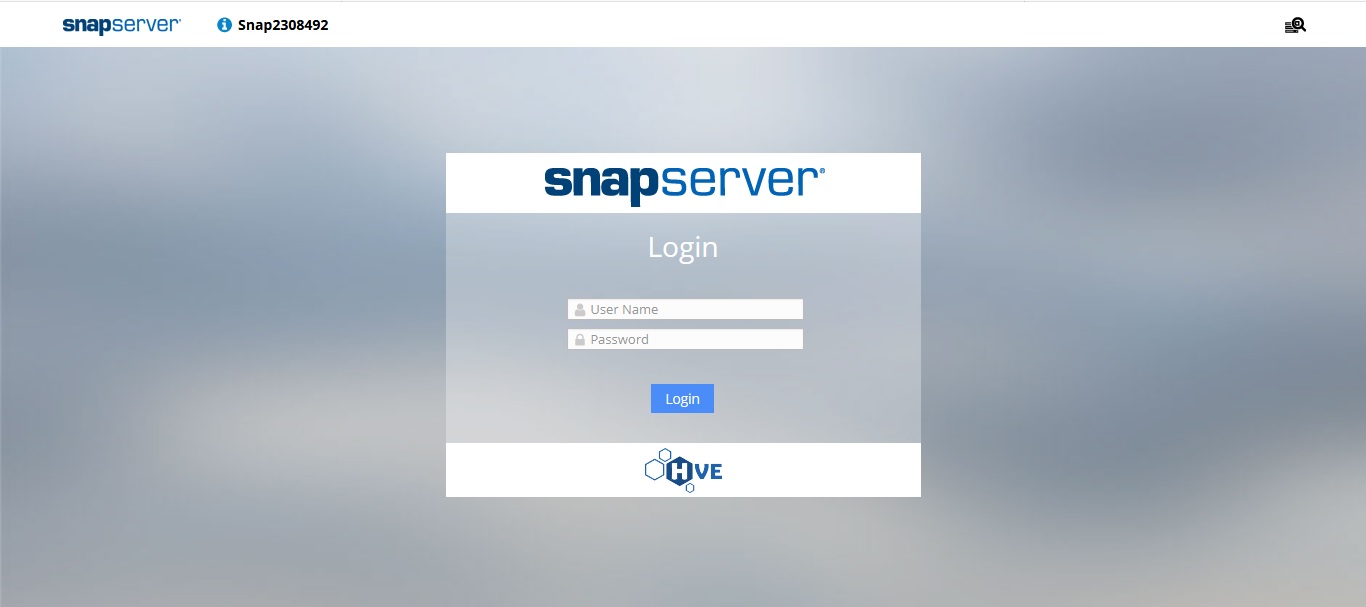 SnapServer Login